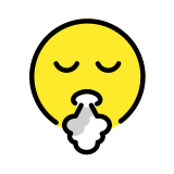 Face exhaling - OpenMoji