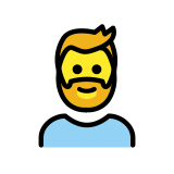 Man: beard - OpenMoji