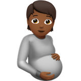pregnant person: medium-dark skin tone