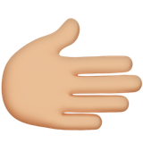 rightwards hand: medium-light skin tone