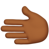 leftwards hand: medium-dark skin tone