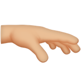 palm down hand: medium-light skin tone