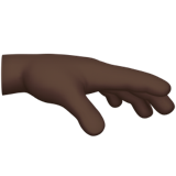 palm down hand: dark skin tone