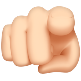 index pointing at the viewer: light skin tone