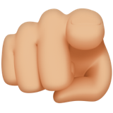 index pointing at the viewer: medium-light skin tone