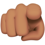 index pointing at the viewer: medium skin tone