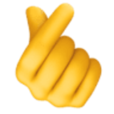 Hand with index finger and thumb crossed - Facebook