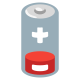 Low battery - Noto Color Emoji