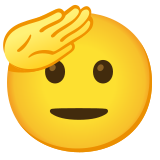 Saluting face - Noto Color Emoji