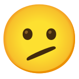 Face with diagonal mouth - Noto Color Emoji