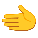 Leftwards hand - Noto Color Emoji