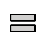 Heavy equals sign - OpenMoji