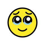 Face holding back tears - OpenMoji