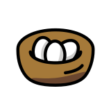 Nest with eggs - OpenMoji