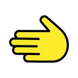 Leftwards hand - OpenMoji