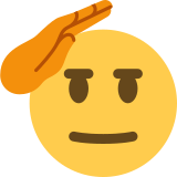 Saluting face - Twitter / X