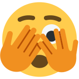 Face with peeking eye - Twitter / X