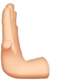 leftwards pushing hand: light skin tone