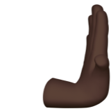 rightwards pushing hand: dark skin tone