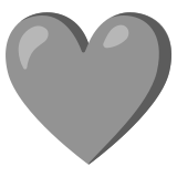 Grey heart - Noto Color Emoji