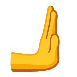 Rightwards pushing hand - Noto Color Emoji