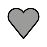 Grey heart - OpenMoji