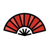 Folding hand fan - OpenMoji