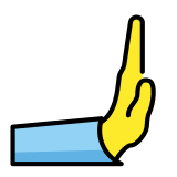 Rightwards pushing hand - OpenMoji