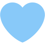 Light blue heart - Twitter / X
