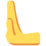 Leftwards pushing hand - Twitter / X