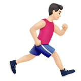 man running facing right: light skin tone