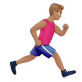 man running facing right: medium skin tone