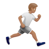 person running facing right: medium skin tone