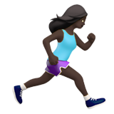 woman running facing right: dark skin tone