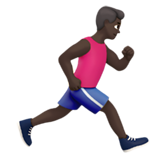 man running facing right: dark skin tone