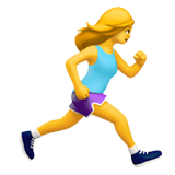 woman running facing right