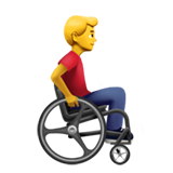 man in manual wheelchair facing right