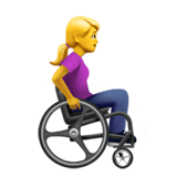 woman in manual wheelchair facing right