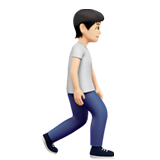 person walking facing right: light skin tone