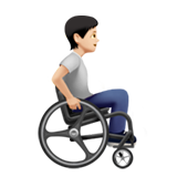 person in manual wheelchair facing right: light skin tone