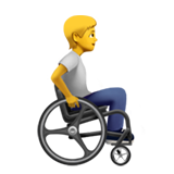 person in manual wheelchair facing right