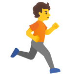 Person running facing right - Noto Color Emoji