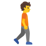 Person walking facing right - Noto Color Emoji