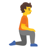 Person kneeling facing right - Noto Color Emoji