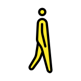 Person walking facing right - OpenMoji