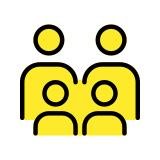 Family: adult, adult, child, child - OpenMoji