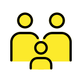 Family: adult, adult, child - OpenMoji