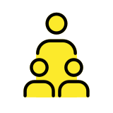 Family: adult, child, child - OpenMoji