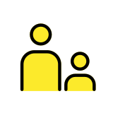 Family: adult, child - OpenMoji