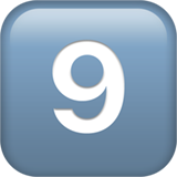 Button 9 symbol